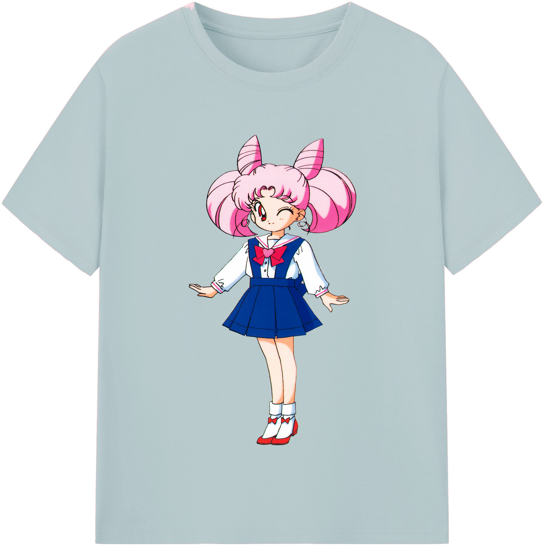 （画像用） 美少女戦士セーラームーン ちびうさ Sailor Moon Chibiusa Tsukino Usagi Small Lady Serenity 綿100％半袖Tシャツ（フロントプリント）